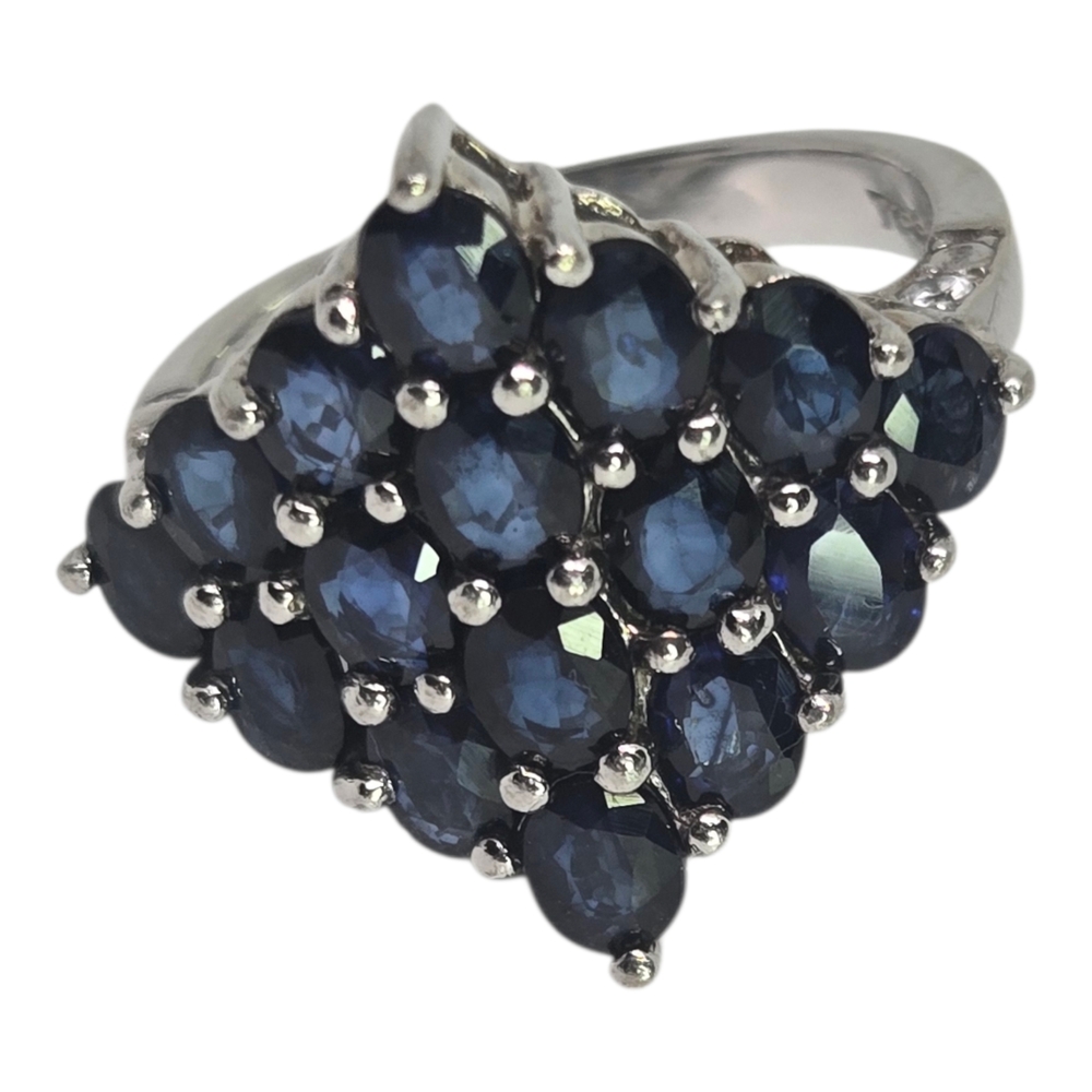 London Blue Topaz Gemstone 926 Sterling Silver Ring Sz 5 Hallmark TGGC